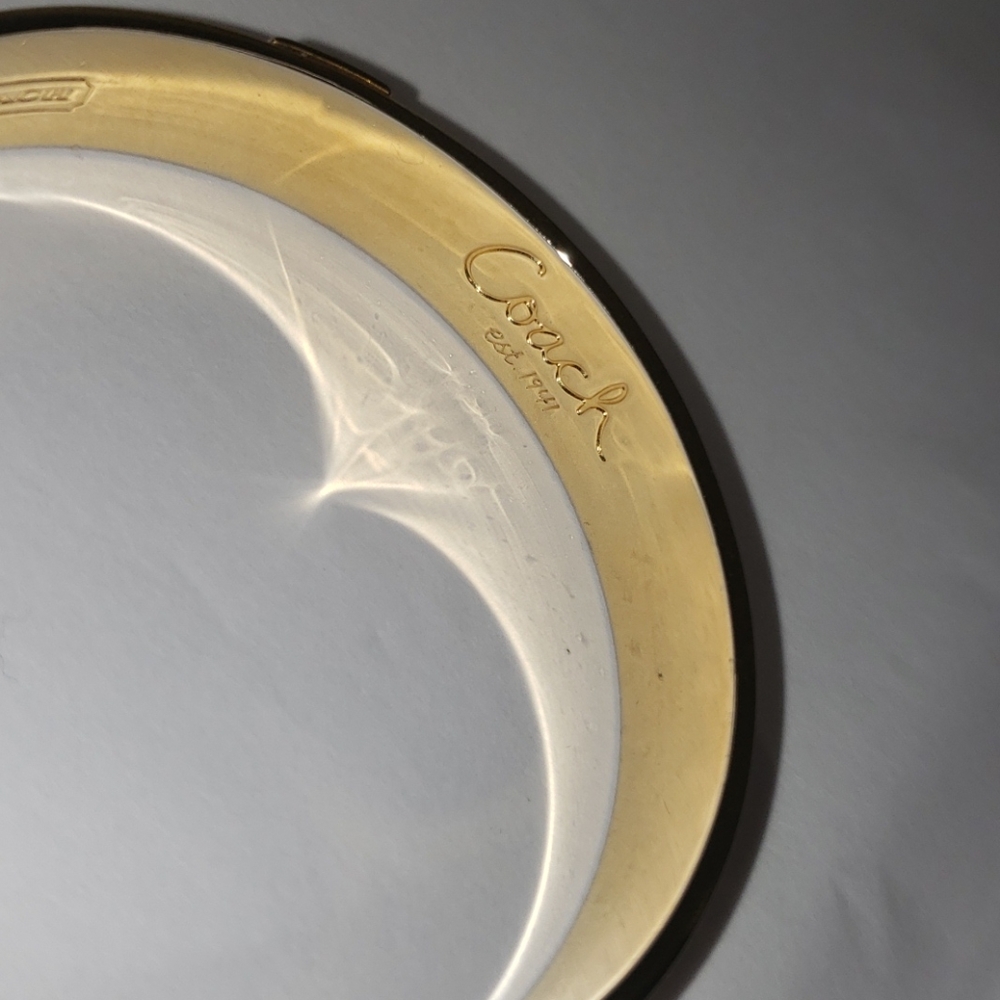Coach Bracelet Signature Gold Toned Bangle - Picture 3 of 6